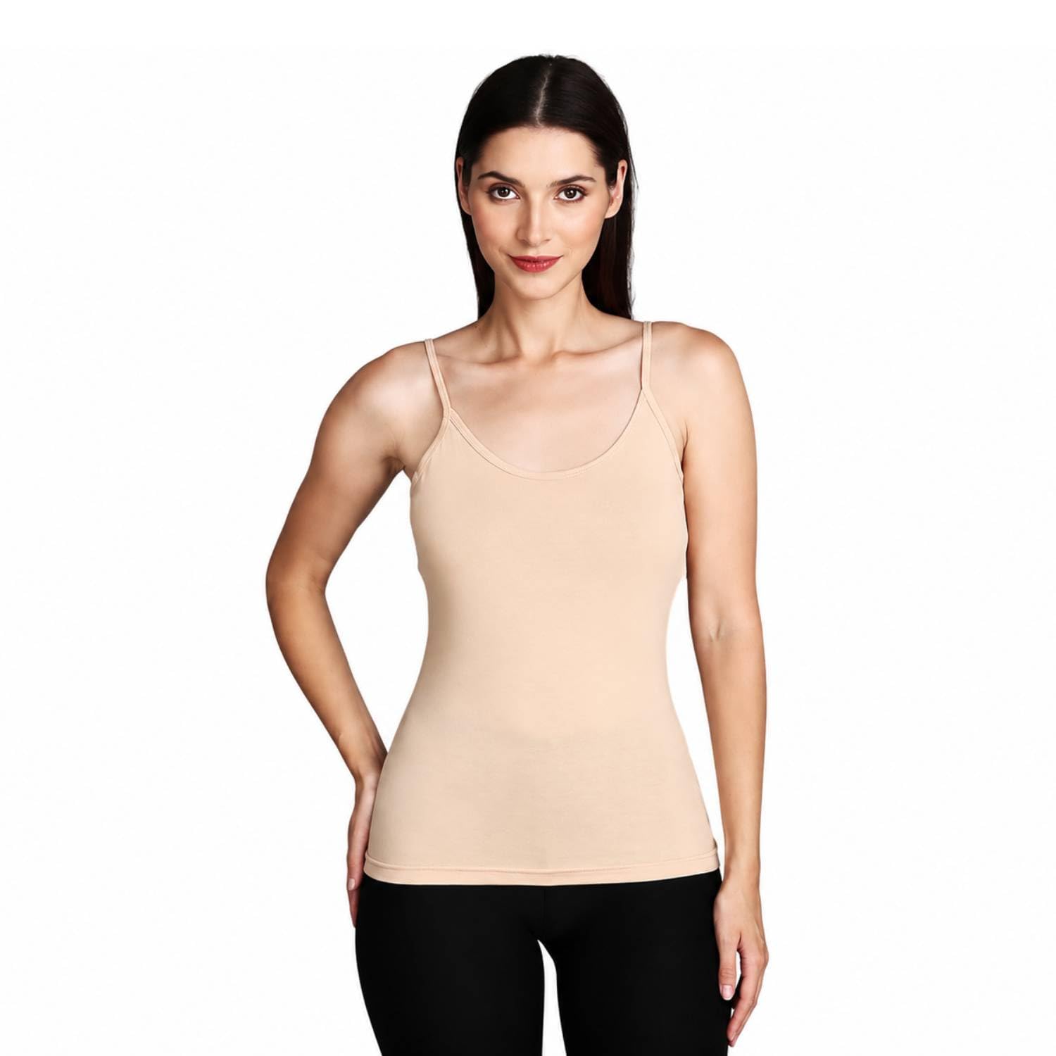 Shoppy Villa Women's Soft Cotton Modal Camisole with Adjustable